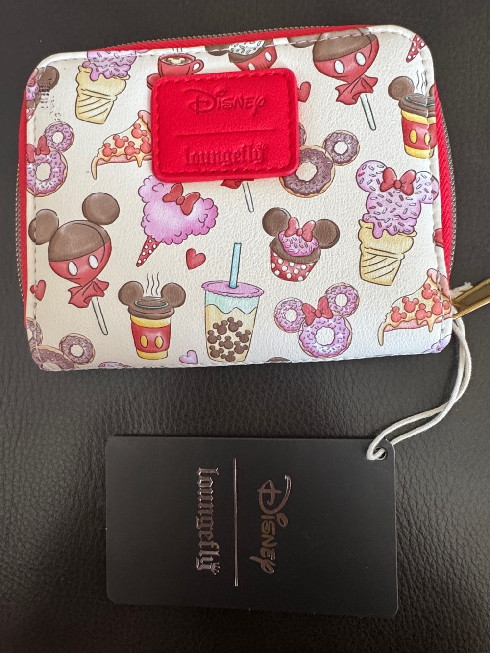 Loungefly Mickey & Minnie Vday Treats Zipper Wallet NWT
